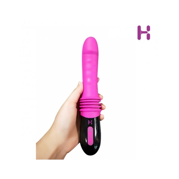 H logo Thrusting Dildo Vibrator With Heating Function